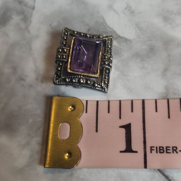 Vintage Small Purple Gemstone Pin/Brooche - Picture 6 of 6